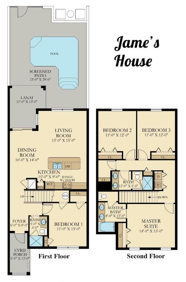 C - New 4 Bedroom Home - 5 Miles To Disney - Free Water Park - Private Pool Kissimmee Exterior foto