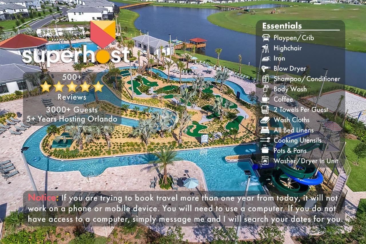 C - New 4 Bedroom Home - 5 Miles To Disney - Free Water Park - Private Pool Kissimmee Exterior foto